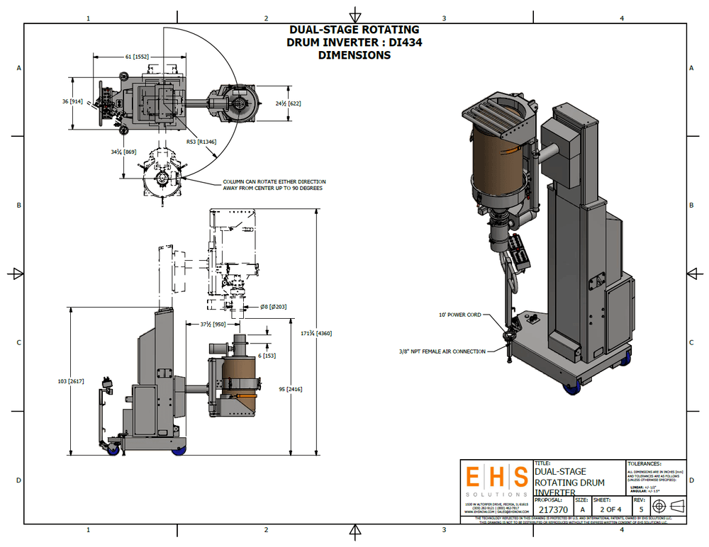 Rheo Drum Inverter - custom drawings and specifications