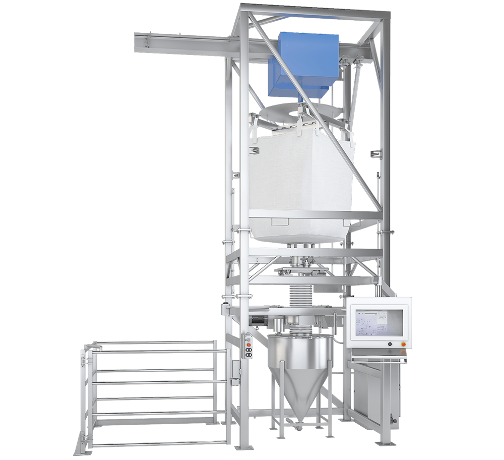 Bulk Bag Unloading StationSoliValve® with Vacuum Hopper Rheo Engineering